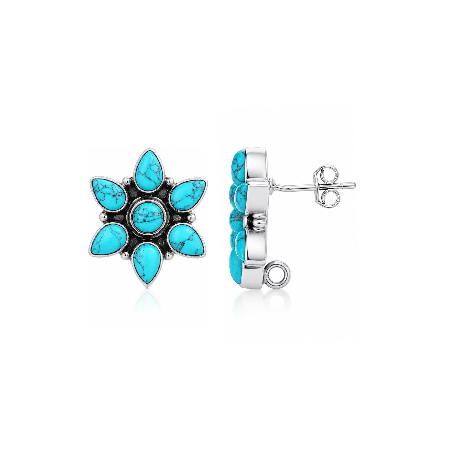 Ocean Bloom Grace 925 Sterling Silver Stud Earrings