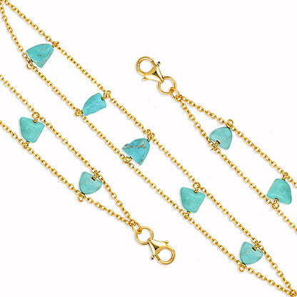 Ocean Breeze 925 Sterling Silver Double Chain Bracelet
