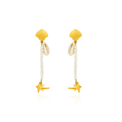 Ocean Breeze Drops 925 Sterling Silver Statement Earring