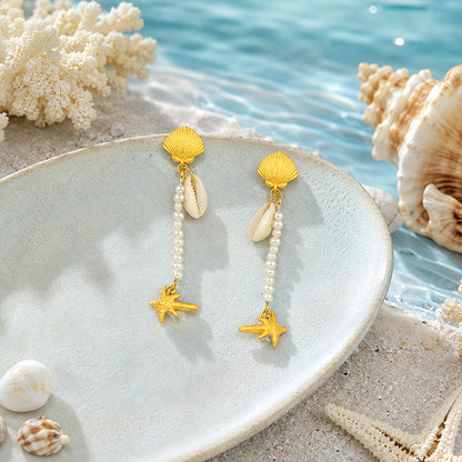 Ocean Breeze Drops 925 Sterling Silver Statement Earring