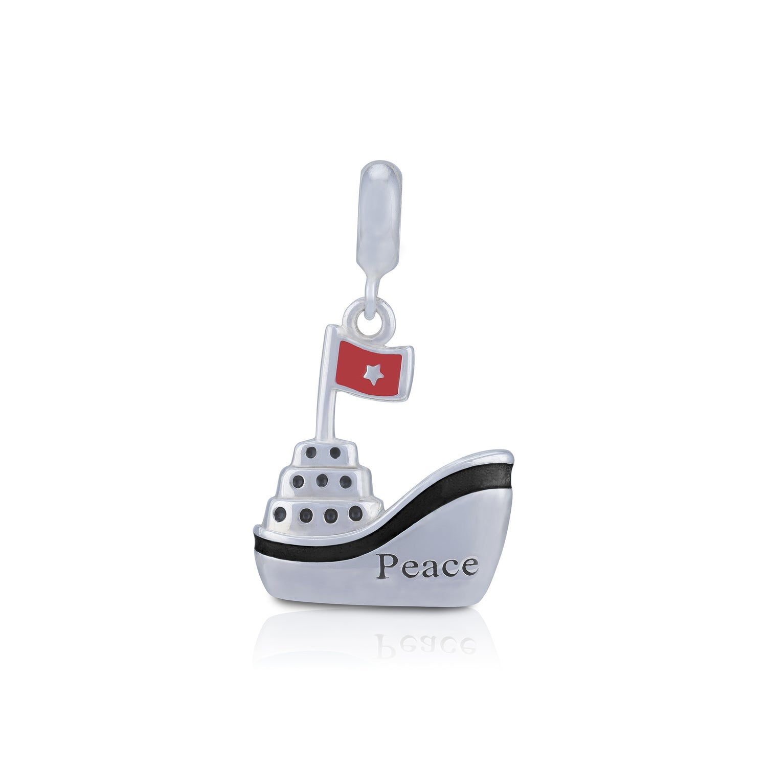 Ocean Peace 925 Sterling Silver Cruise Boat Pendant