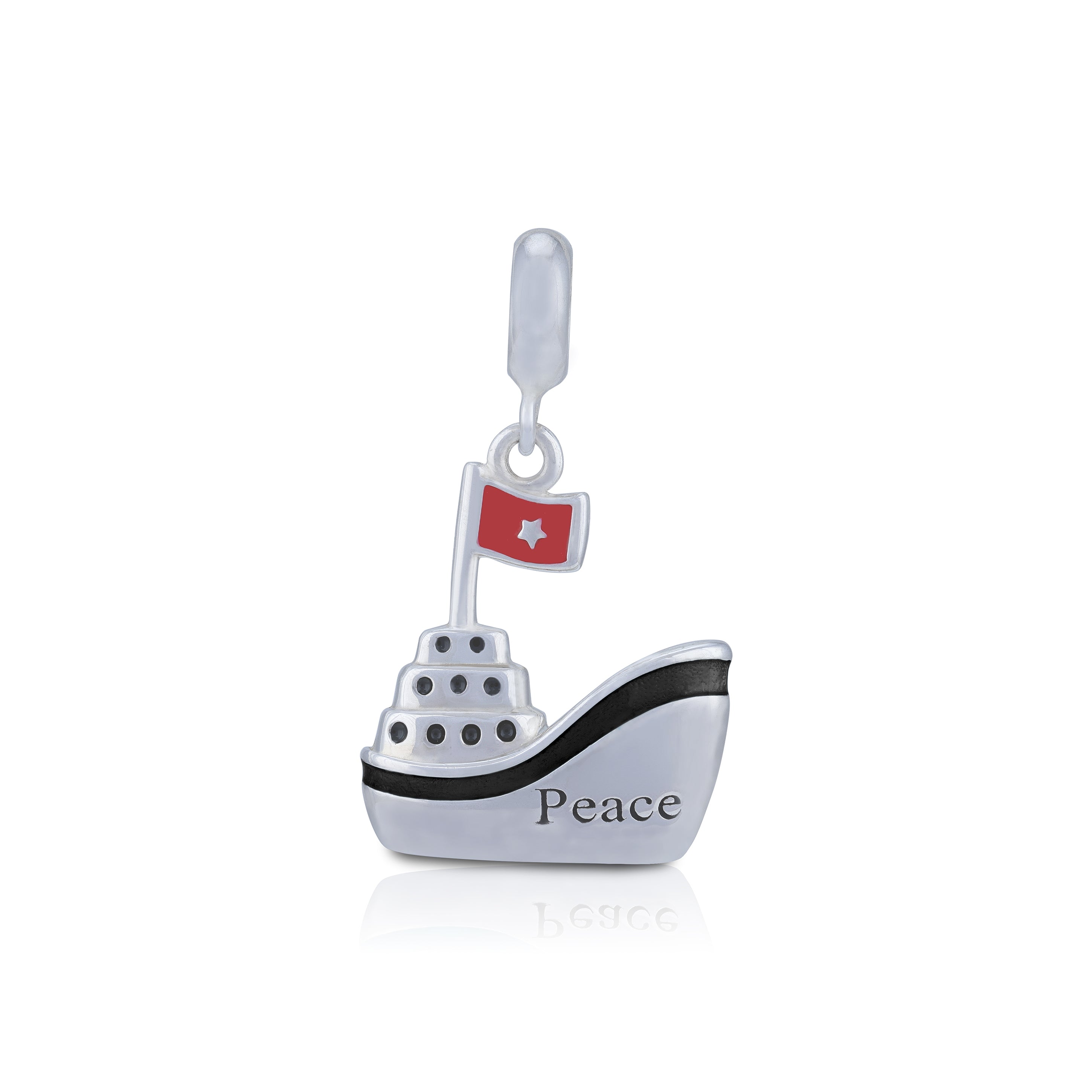 Ocean Peace 925 Sterling Silver Cruise Boat Pendant
