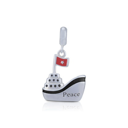 Ocean Peace 925 Sterling Silver Cruise Boat Pendant