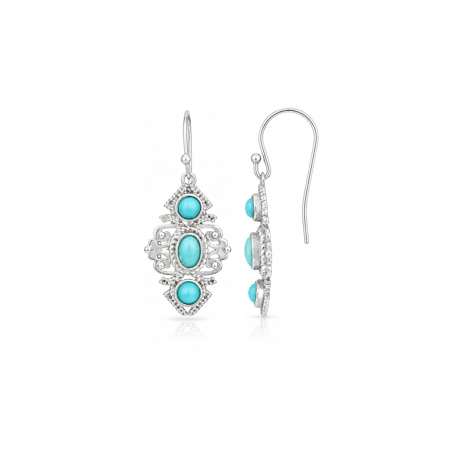 Ocean Scroll Radiance 925 Sterling Silver Earring