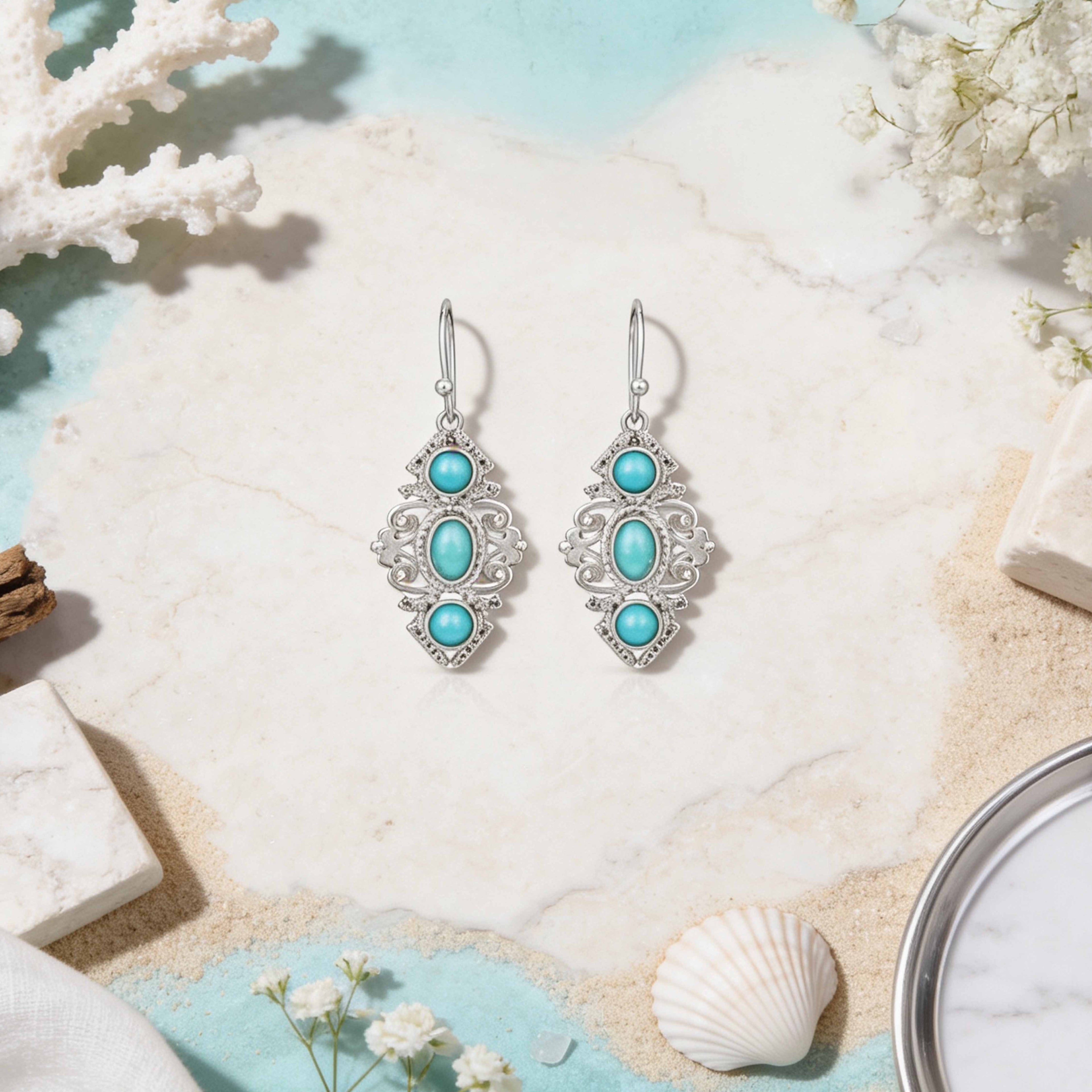 Ocean Scroll Radiance 925 Sterling Silver Earring