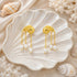 Ocean Shell 925 Sterling Silver Pearl Chain Earrings