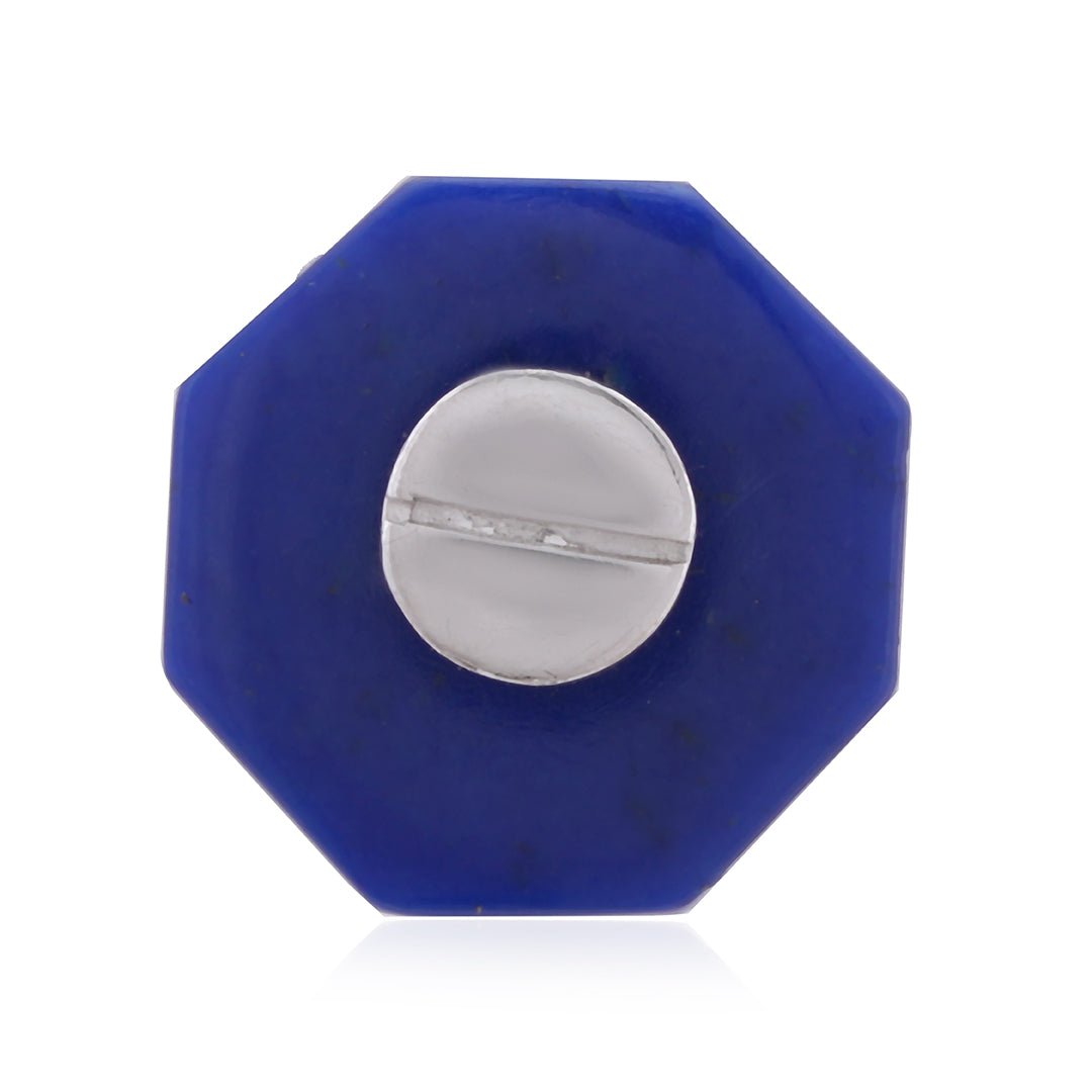 Octagonal Sterling Silver Cufflink