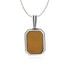 Octagonal Tiger Eye  Oxidised Pendant