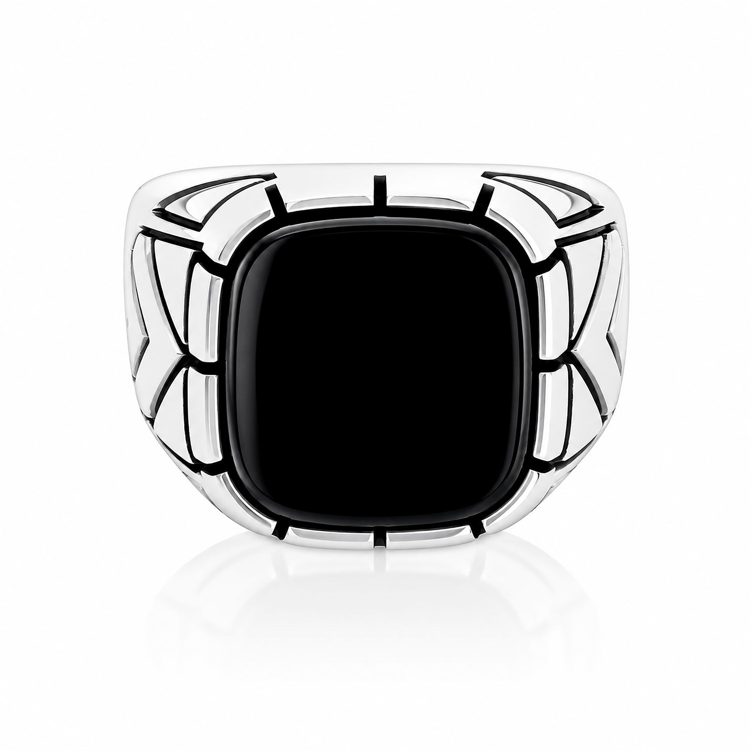 Onyx Crown Prestige 925 Sterling Silver Ring