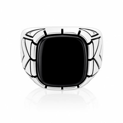 Onyx Crown Prestige 925 Sterling Silver Ring