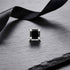 Onyx Princess Cut Black Gemstone Silver Nose Pin