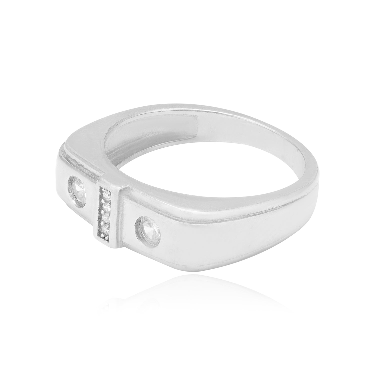 Opulent Allure Rhodium Plated Ring 
