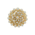 Opulent Blooming Flower Pearl Outer 925 Gold Plated Rings