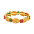 Opulent Peacock Red Green Fusion 925 Gold Plated Bangles