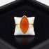 Orange Stone 925 Sterling Silver Fashion Ring