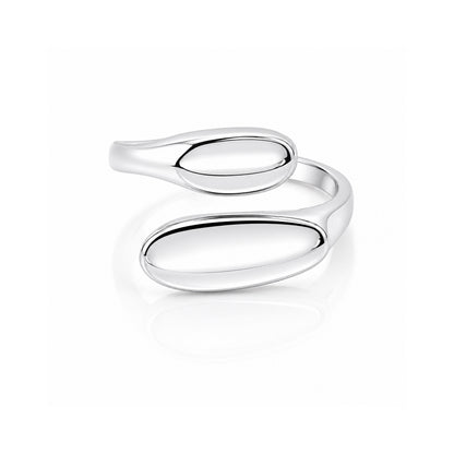 Organic Curve 925 Sterling Silver Luxury Rings for Women
