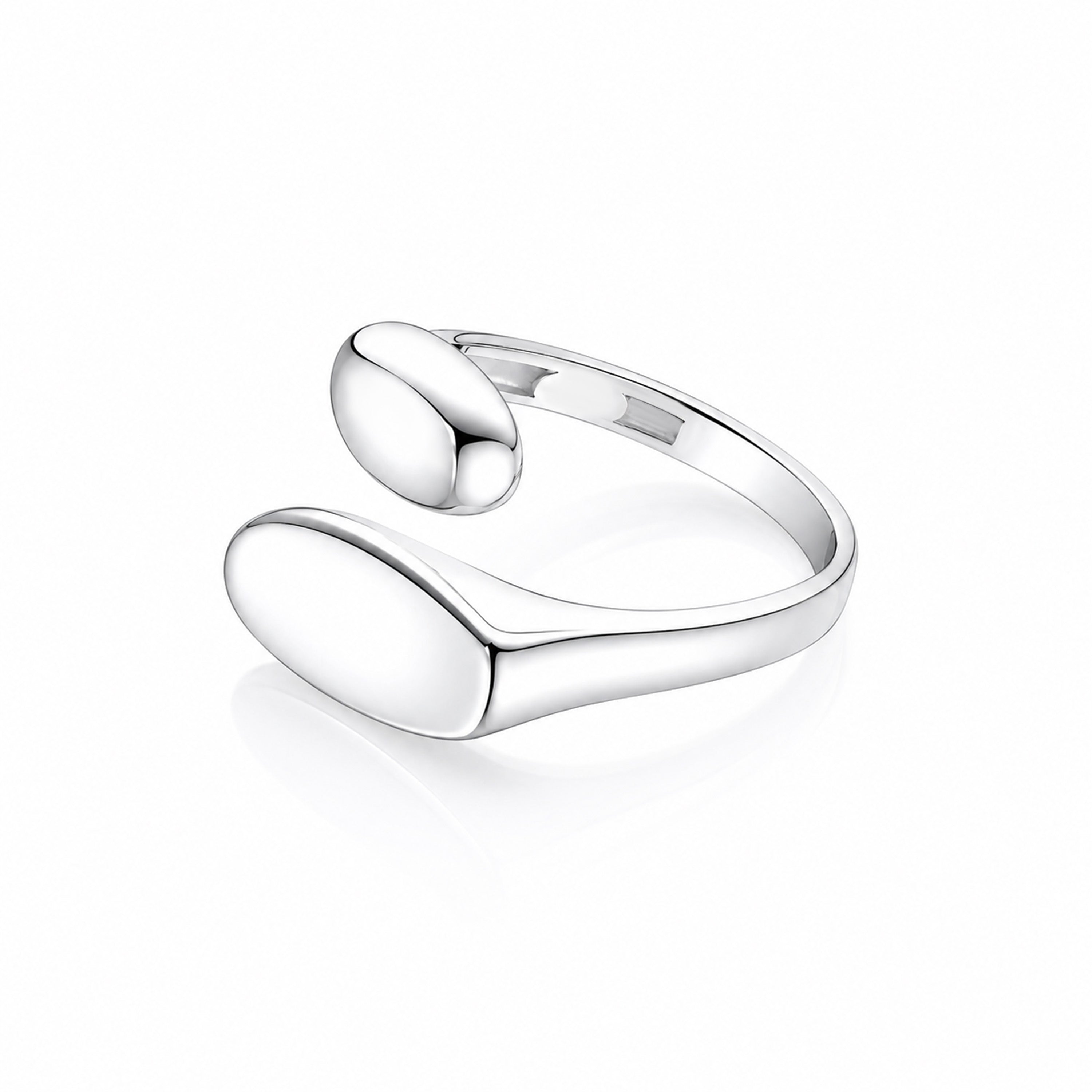 Organic Curve 925 Sterling Silver Luxury Rings for Women