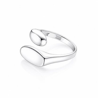 Organic Curve 925 Sterling Silver Luxury Rings for Women