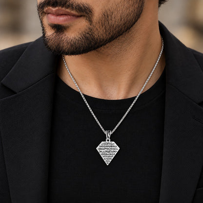 Ornate Shield Arabic Script Sterling Silver Pendant