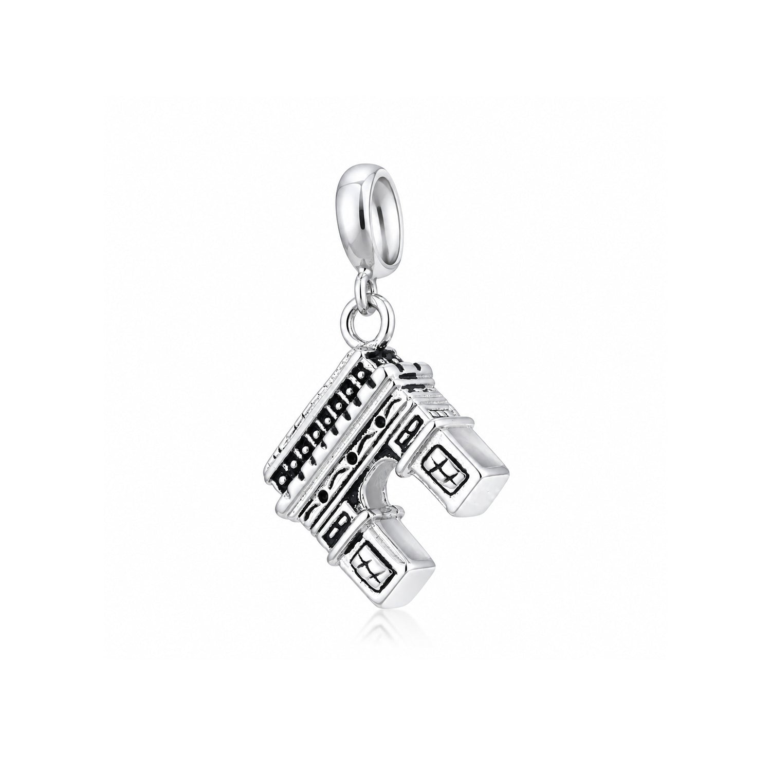Oxidized Paris Arch 925 Sterling Silver Charm for Kids