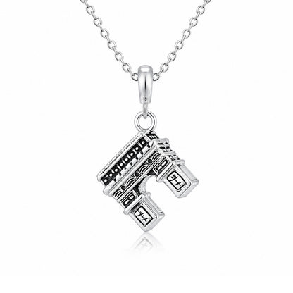 Oxidized Paris Arch 925 Sterling Silver Charm for Kids