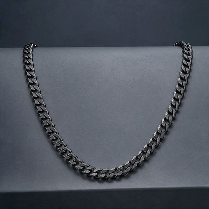 Oxidized Midnight Black Heavy Curb Chain