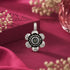 Oxidized Silver Floral Clip On Nose Pin