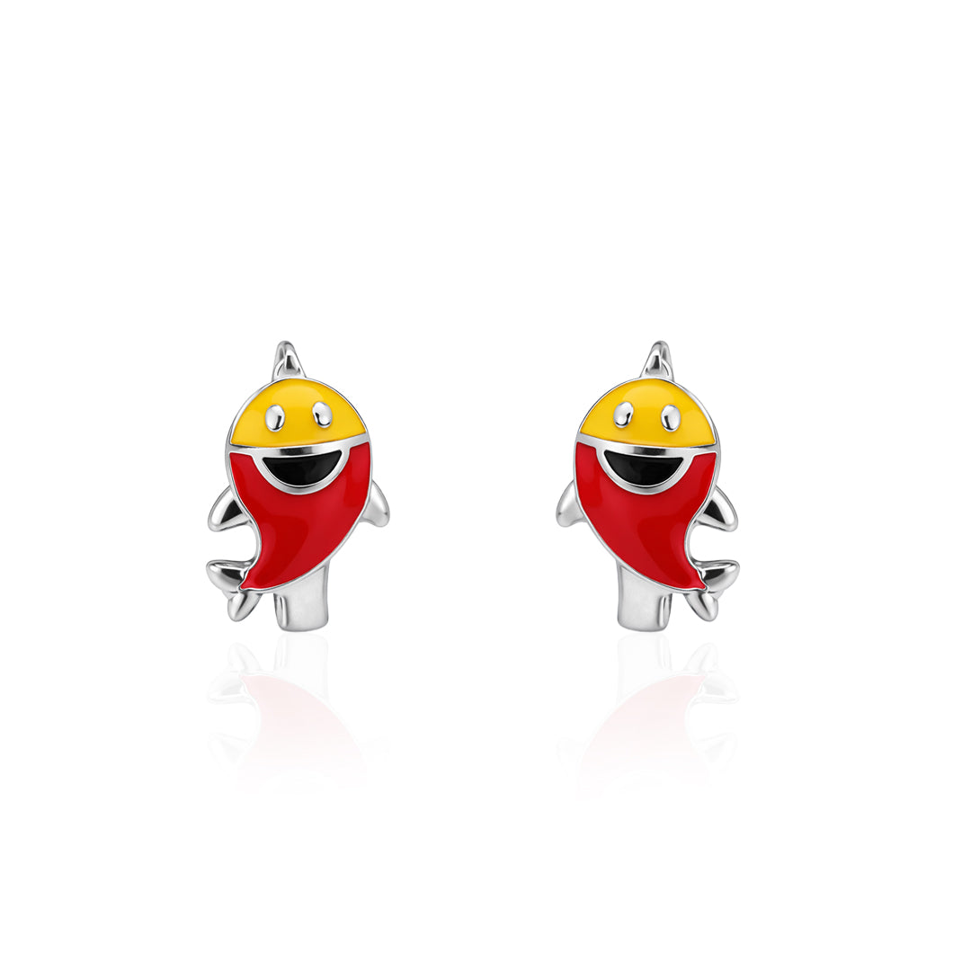 Pac Man Themed 925 Sterling Silver Ring for Kids