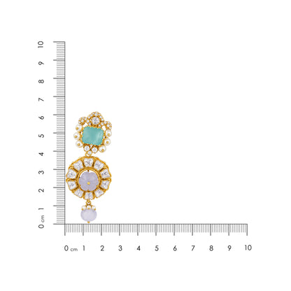 Pastel Bloom Silver Pearl Drop Earrings