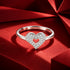 Pave Cutout Heart Sterling Silver Ring