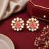 Peach Blossom 925 Sterling Silver Pearl Stud Earrings