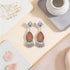 Peach Teardrop Elegance 925 Sterling Silver Tassel Earrings