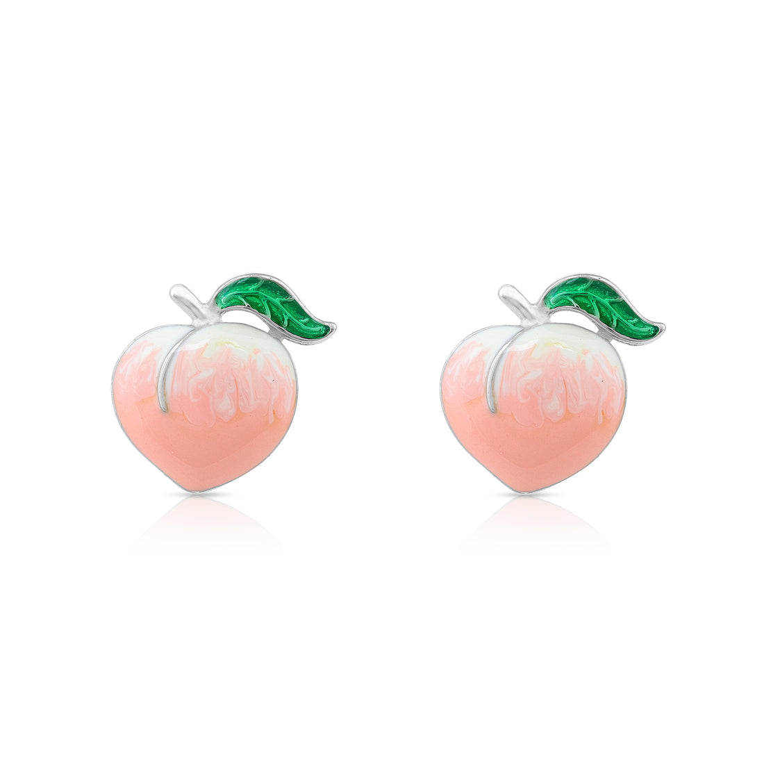 Peachy Pink Shine 925 Sterling Silver Stud for Kids