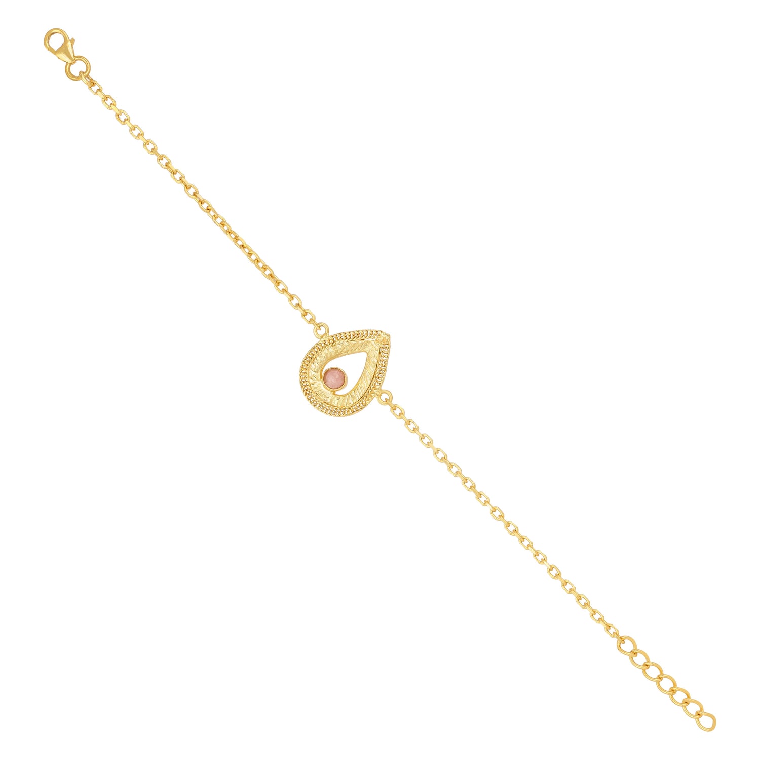 Pear Teardrop 925 Sterling Silver Chain Bracelet