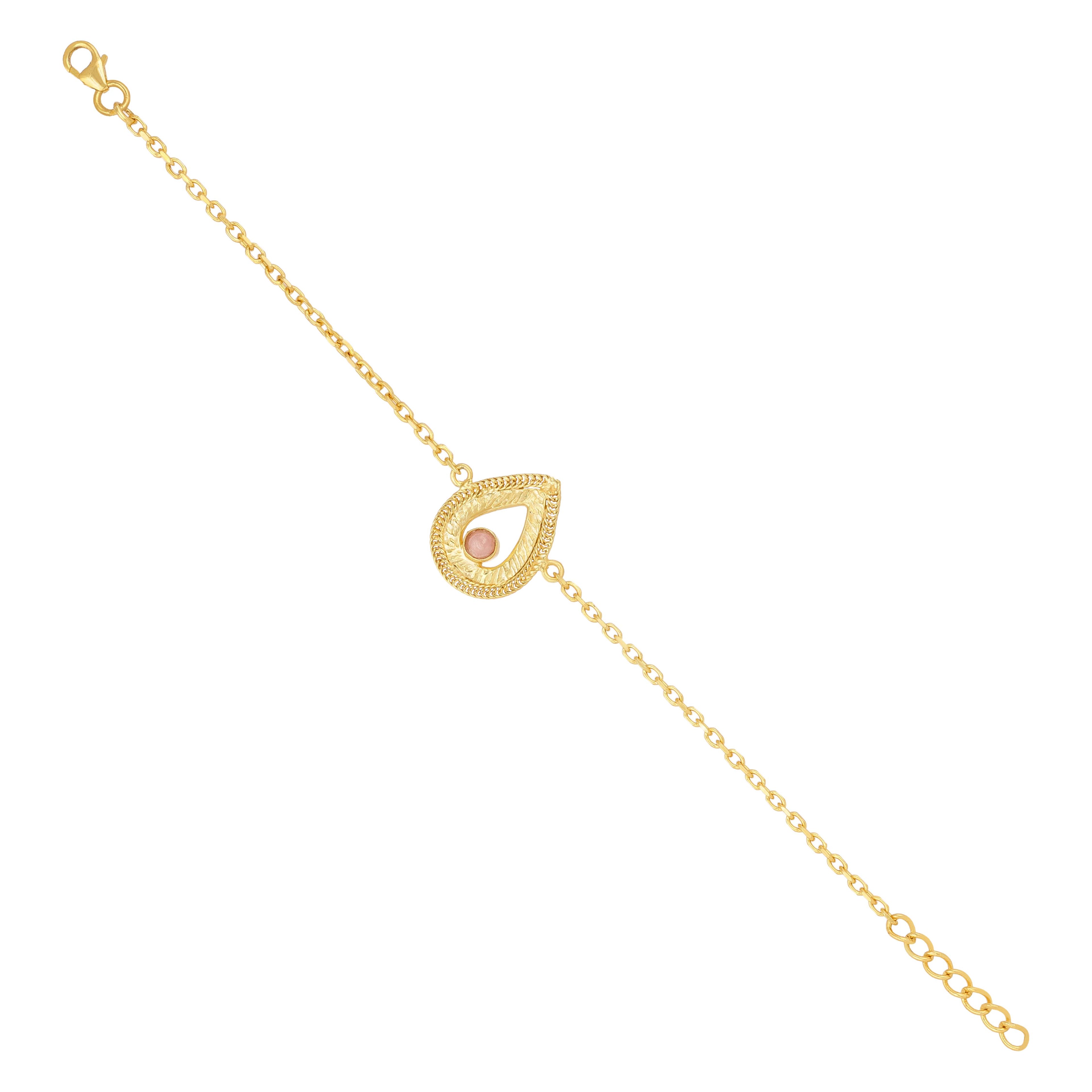 Pear Teardrop 925 Sterling Silver Chain Bracelet