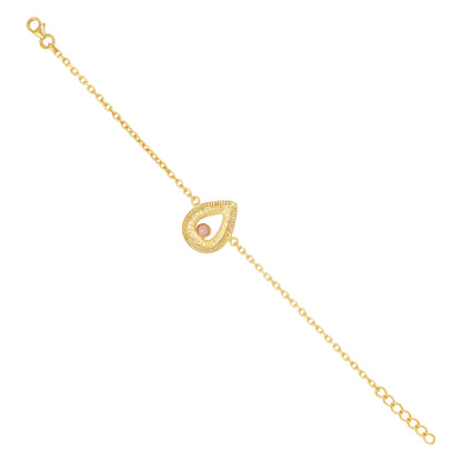 Pear Teardrop 925 Sterling Silver Chain Bracelet