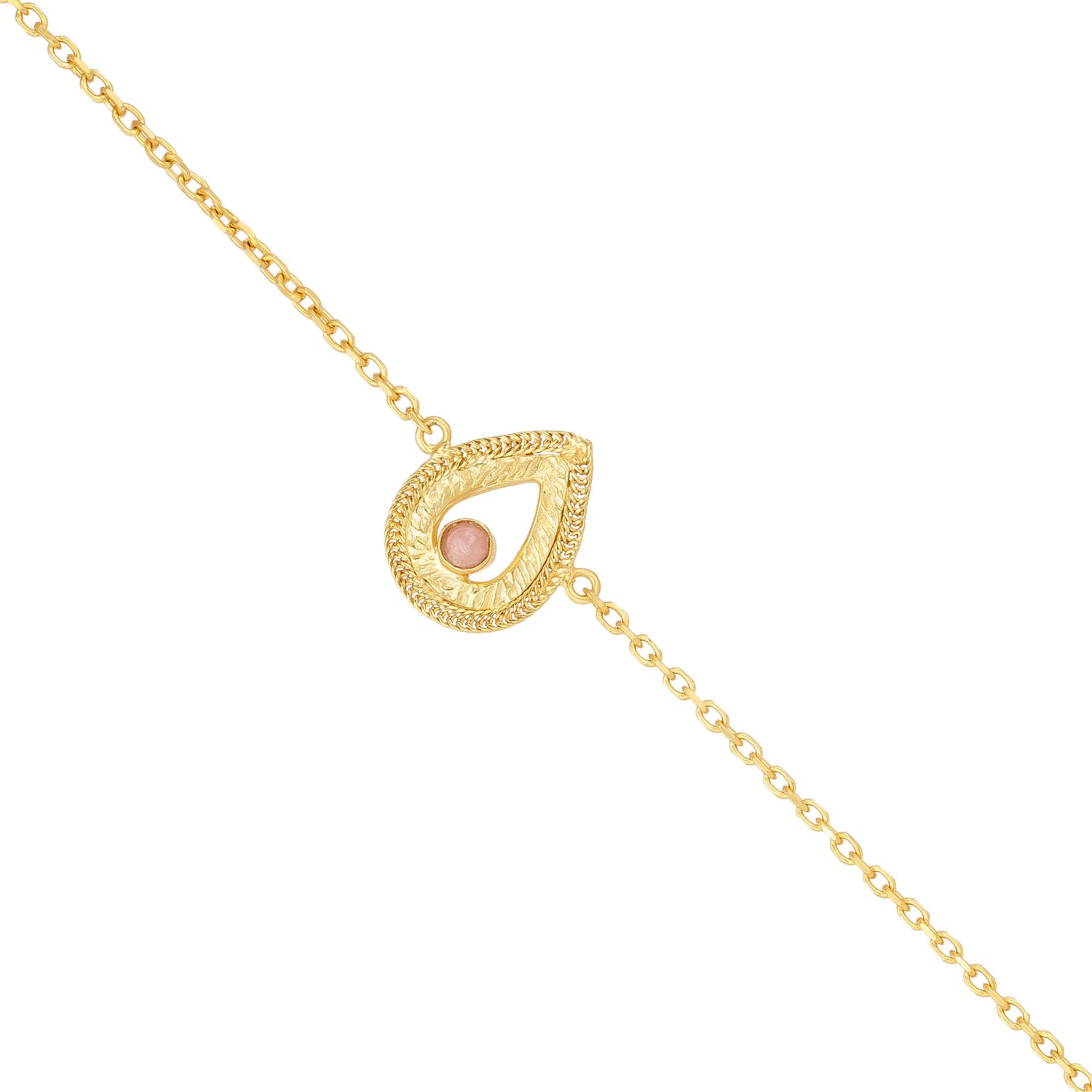 Pear Teardrop 925 Sterling Silver Chain Bracelet