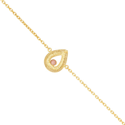 Pear Teardrop 925 Sterling Silver Chain Bracelet