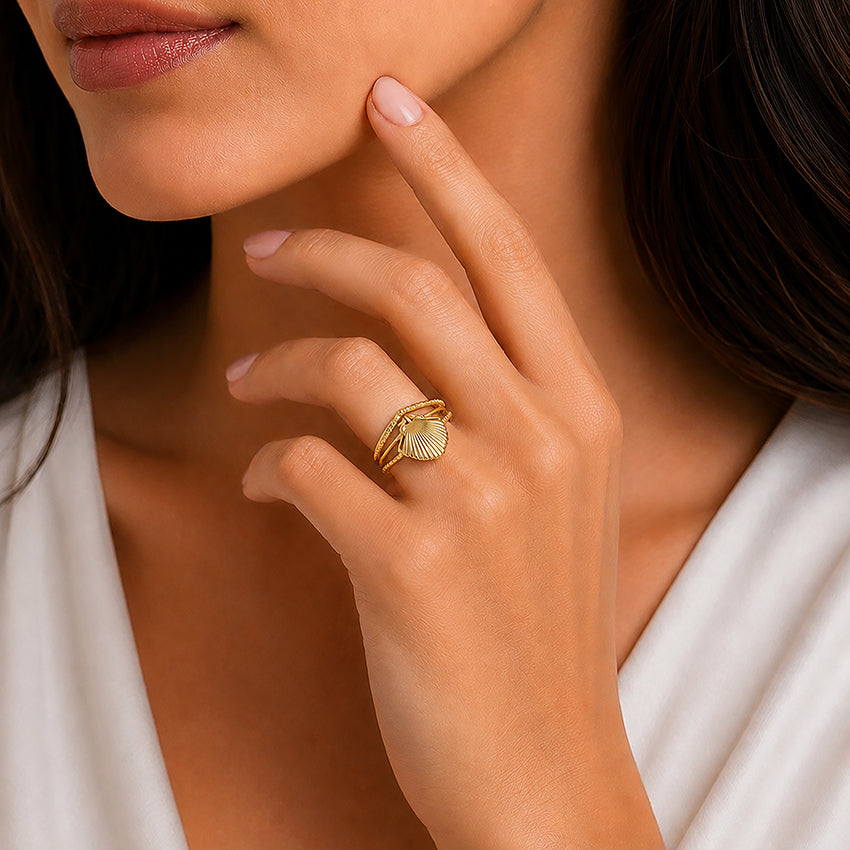 Pearl Curve 925 Sterling Silver Designer Ring