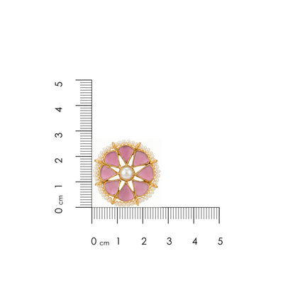 Pearl Pink Lotus 925 Sterling Silver Stud Earring