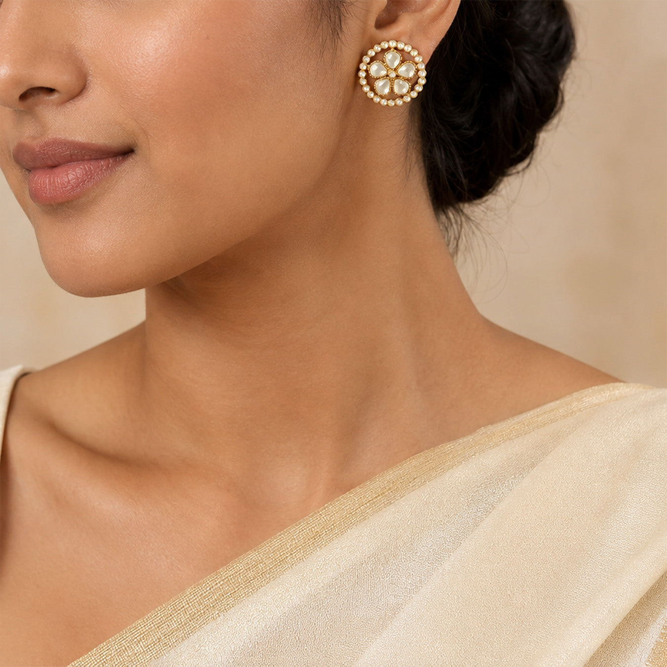Pearlescent Blossom 925 Sterling Silver Earring