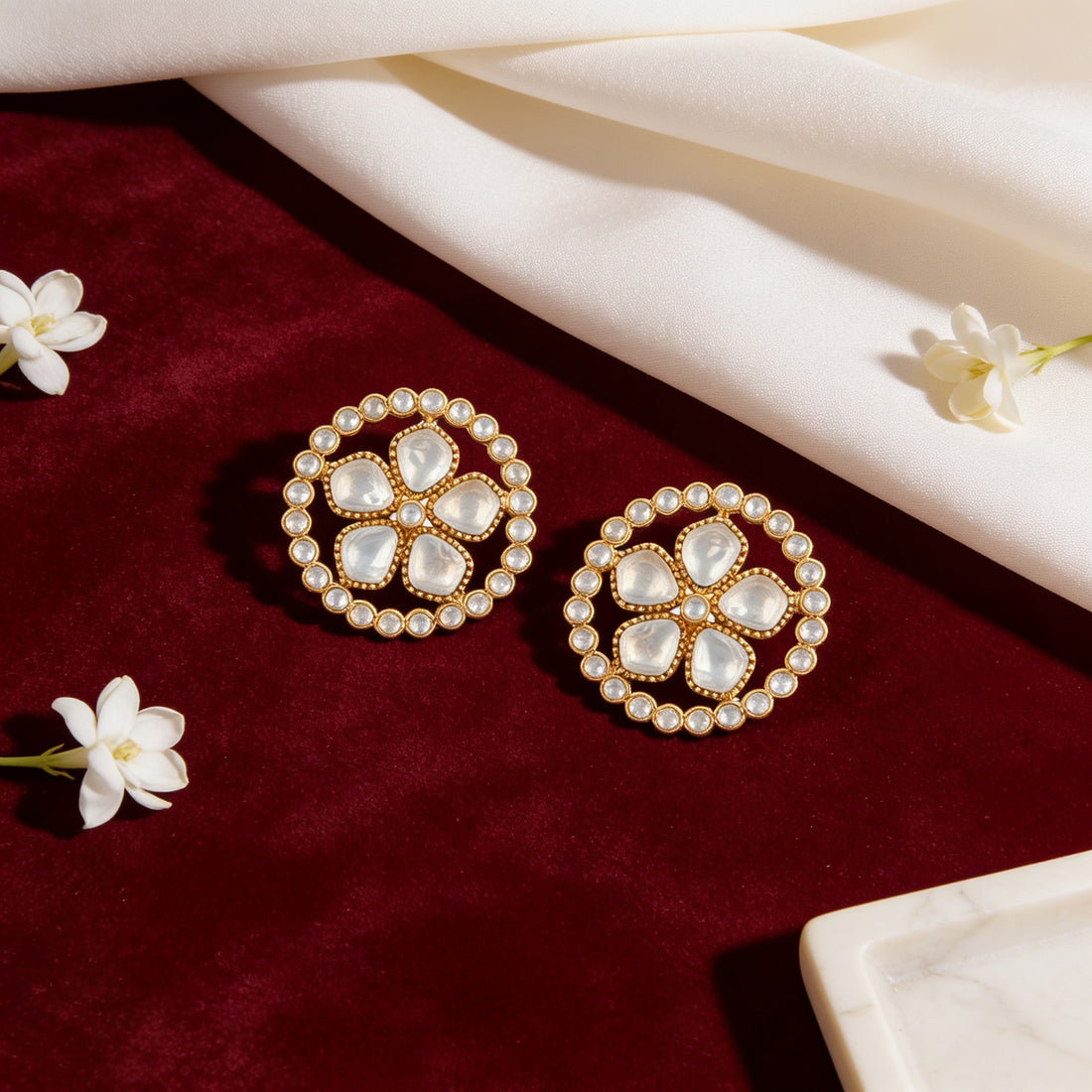 Pearlescent Blossom 925 Sterling Silver Earring