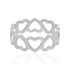 Perpetual Rhodium Plated Contrast Heart Ring