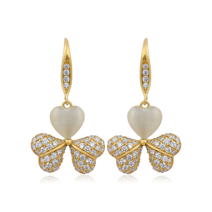 PetalHeart Gold Plated Blossom 925 Earring
