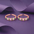 Pink Baguette Green RoseGold Toe Ring