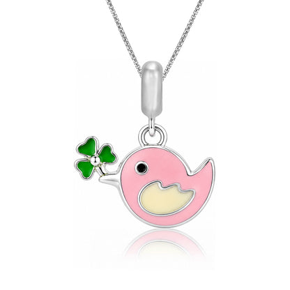 Pink Chirp 925 Sterling Silver Cute Pendant