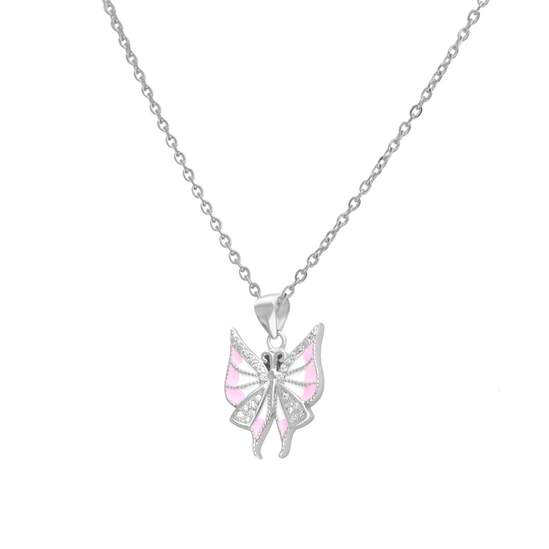 Pink Colour Butterfly Pendant Online