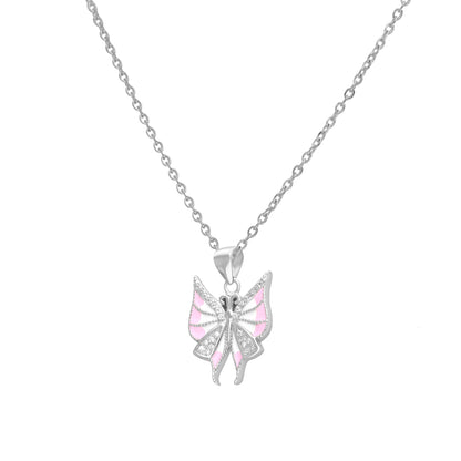 Pink Colour Butterfly Pendant Online