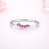 Pink Curved Stackable Band 925 Sterling Silver Ring for Women