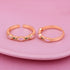 Pink Enamel Crystal Rose Gold Stackable Toe Ring